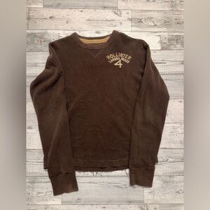 Hollister Men's Brown thermal long sleeve